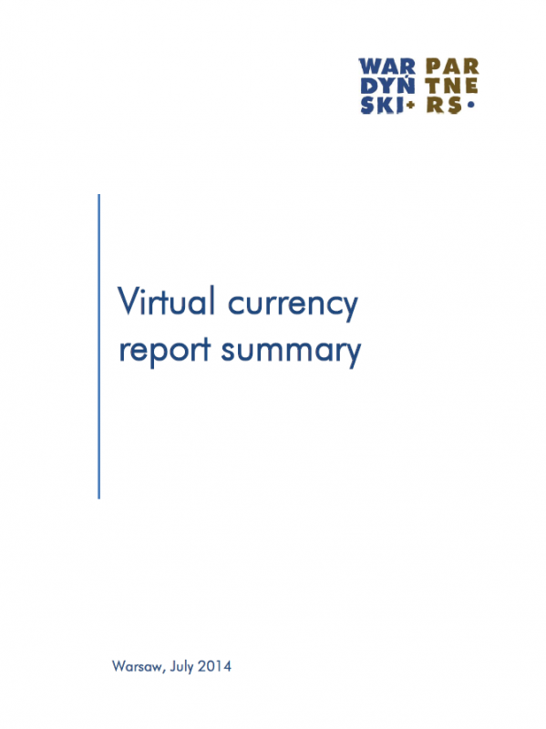 Virtual currency - report summary